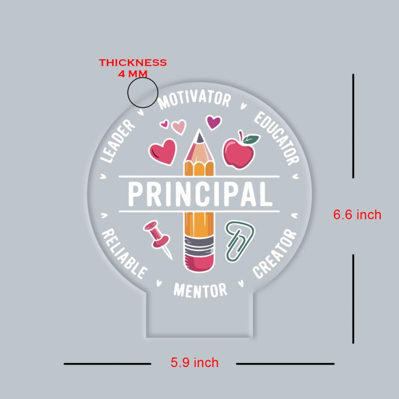 Principal Table lamp with warm white light Principal Appreciate gift Principal Office Decor Light School Principal Gift